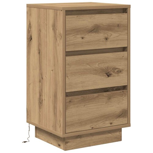 TV ormarić s LED svjetlima boja artisan hrasta 38x34x65 cm - NOVO