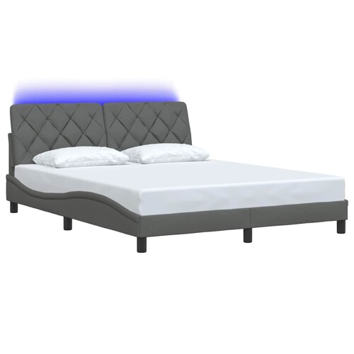 Okvir kreveta s LED-om bez madraca 160x200 cm od tkanine - NOVO
