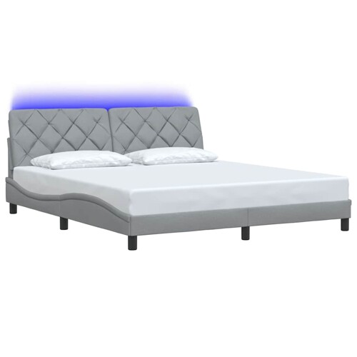 Okvir kreveta s LED-om bez madraca 180x200 cm od tkanine - NOVO