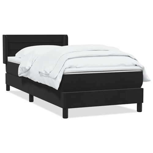 Box spring krevet s madracem crni 80 x 220 cm baršunasti - NOVO