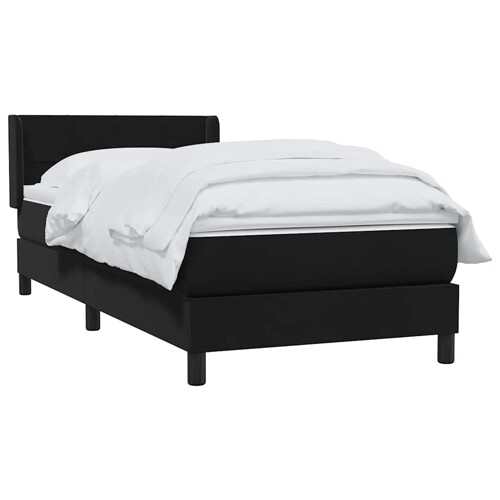 Box Spring krevet s madracem crni 80x210 cm samt - NOVO