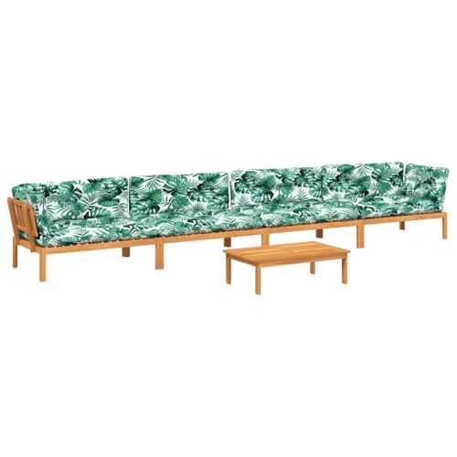 5-dijelna set vrtnih sofa od paleta s jastucima od drva bagrema - NOVO