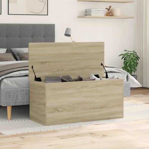 Kutija za pohranu boja hrasta 100x42x46cm od konstruiranog drva - NOVO