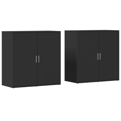Komoda 2 kom crna 79x38x80 cm od konstruiranog drva - NOVO