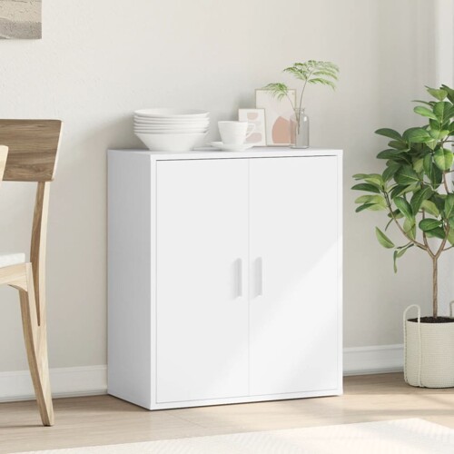 Komoda bijeli 79x38x80 cm od konstruiranog drva - NOVO