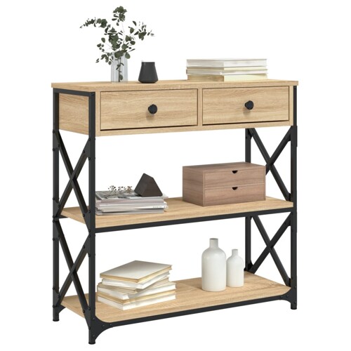 Konzolni stol boja hrasta sonome 75x28x75 cm konstruirano drvo - NOVO