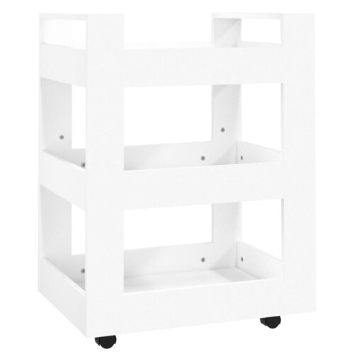 Kuhinjska kolica bijela 60 x 45 x 80 cm od konstruiranog drva - NOVO