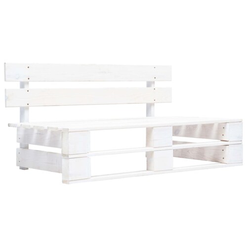 Srednja vrtna sofa od paleta od bijelo impregnirane borovine - NOVO