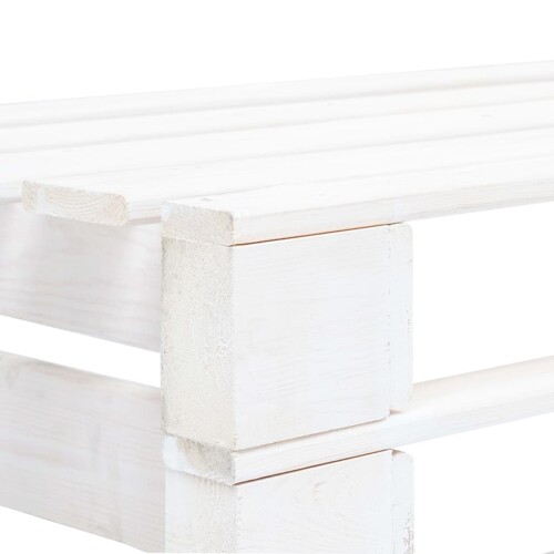 Srednja vrtna sofa od paleta od bijelo impregnirane borovine - NOVO