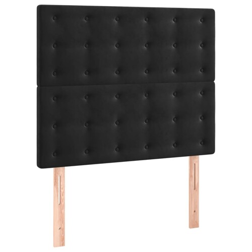 Uzglavlja 2 kom crna 80x5x78/88 cm baršunasta - NOVO