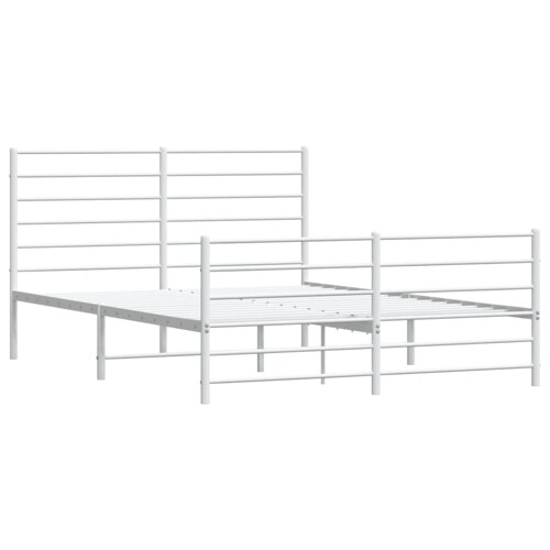 Metalni okvir kreveta uzglavlje i podnožje bijeli 160x200 cm - NOVO