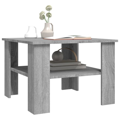 Stolić za kavu boja sivog hrasta 60x60x42 cm konstruirano drvo - NOVO