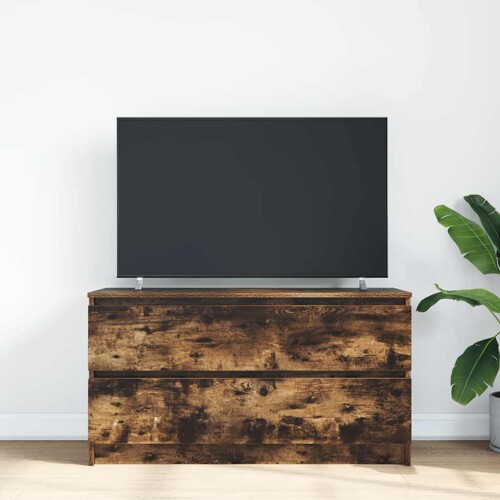 TV ormarić boja dimljenog hrasta 100x35x54 cm konstruirano drvo - NOVO