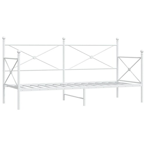 Dnevni krevet bez madraca bijeli 80x200 cm čelik - NOVO