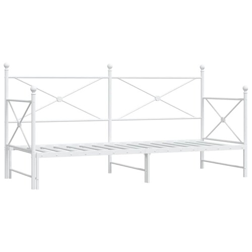 Krevet na rasklapanje bez madraca bijeli 90x200 cm čelik - NOVO