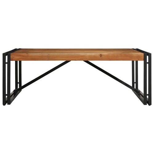 Stolić za kavu 100x100x35 cm od masivnog bagremovog drva - NOVO