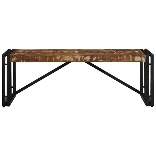 Stolić za kavu višebojna 100x50x35 cm masivnog obnovljenog drva - NOVO