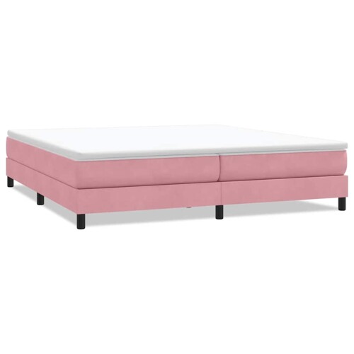 Box Spring krevet bez madracem ružičasti 200x210 cm samt - NOVO