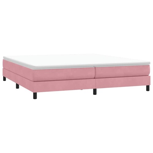 Box Spring krevet bez madracem ružičasti 200x210 cm samt - NOVO