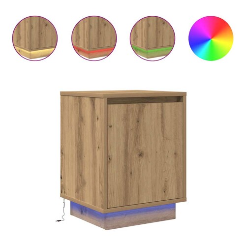 TV ormarić s LED svjetlima boja artisan hrasta 38x34x50 cm - NOVO