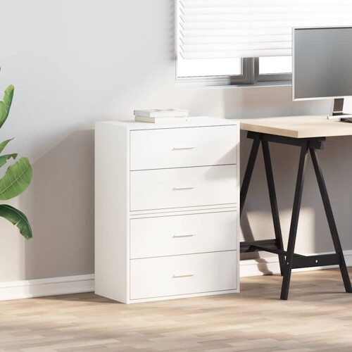 Ormari s 2 ladice 2 kom bijeli 60x31x40 cm konstruirano drvo - NOVO