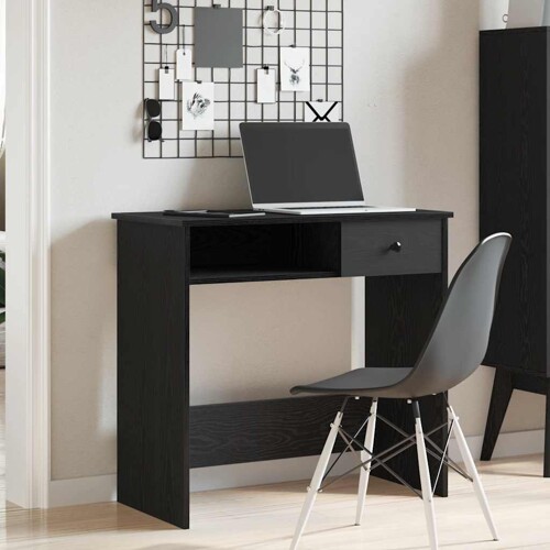 Radni stol crni 80 x 40 x 75 cm od iverice - NOVO