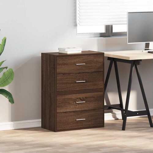 Ormari s 2 ladice 2 kom boja hrast 60x31x40cm konstruirano drvo - NOVO