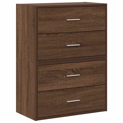 Ormari s 2 ladice 2 kom boja hrast 60x31x40cm konstruirano drvo - NOVO