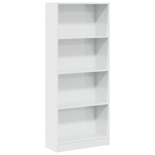 Regal za knjige sjajni bijeli 60x24x143 cm konstruirano drvo - NOVO