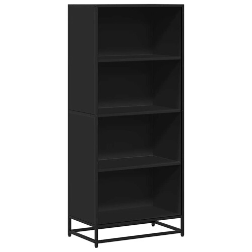 Polica za knjige crna 60x35x139 cm izrađeno drvo - NOVO