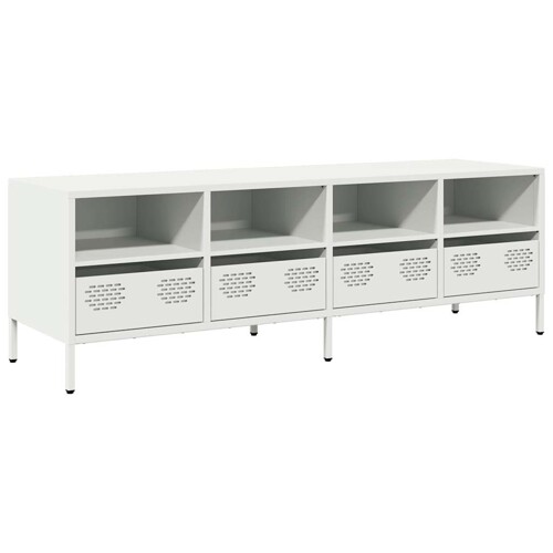 TV ormarić bijeli 135x39x43,5 cm hladno valjani čelik - NOVO