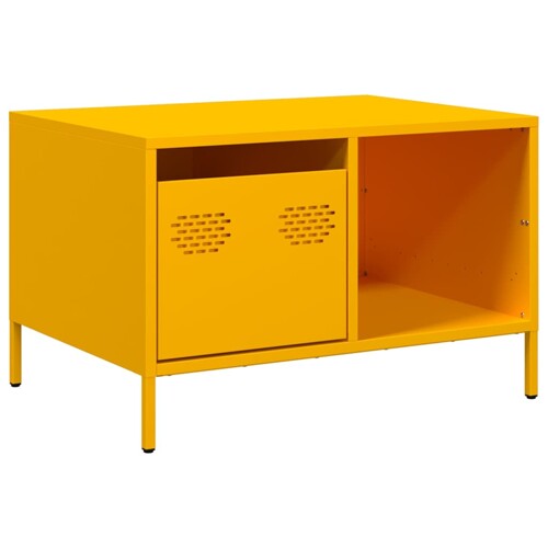 Stolić za kavu boje senfa 68,5x50x43,5 cm hladno valjani čelik - NOVO