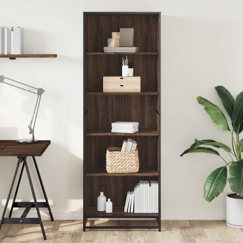 Polica za knjige smeđi hrast 60x35x170,5 cm izrađeno drvo - NOVO