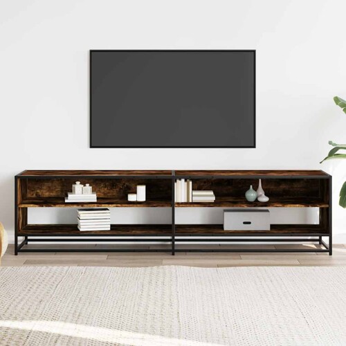 TV ormarić dimljeni hrast 180,5x40x46 cm konstruirano drvo - NOVO