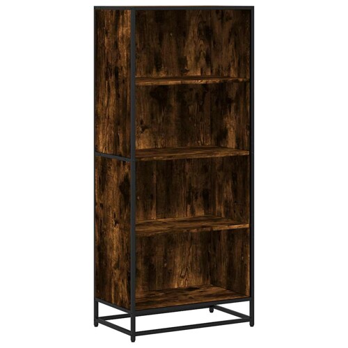Polica za knjige dimljeni hrast 60x35x139 cm konstruirano drvo - NOVO
