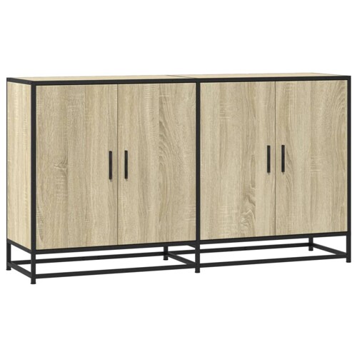 Komoda sonoma hrast 134x35x76 cm izrađeno drvo - NOVO