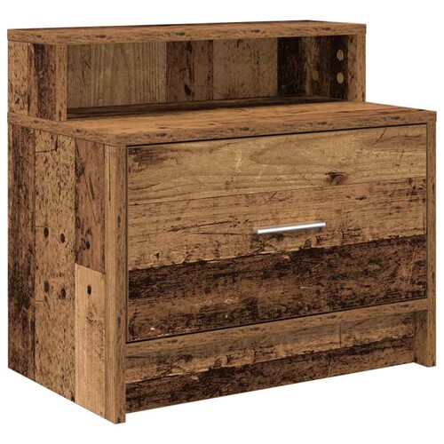 Noćni ormarić s ladicom staro drvo 51x31x47 cm - NOVO