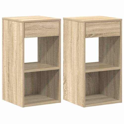 Noćni ormarići s ladicom 2 kom sonoma hrast 35x34x66,5 cm - NOVO