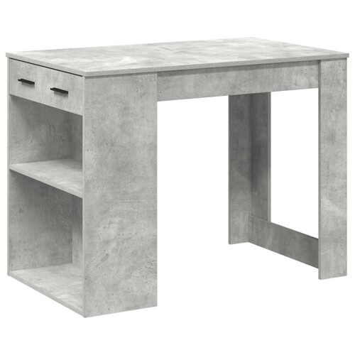 Radni stol s ladicom i policom beton sivi 102x62x77,5 cm - NOVO
