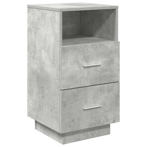 Noćni ormarić s 2 ladice beton siva 36x36x68 cm - NOVO