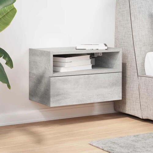 Zidni noćni ormarić beton siva 45x26x28,5 cm - NOVO