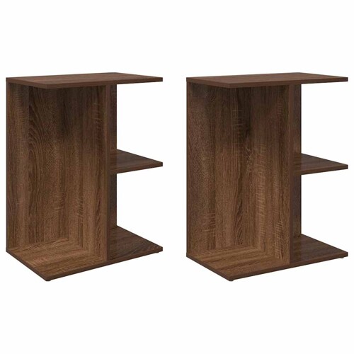 Noćni ormarići 2 kom smeđi hrast 46,5x29x61 cm - NOVO