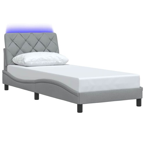 Okvir kreveta s LED-om bez madraca 90x190 cm od tkanine - NOVO
