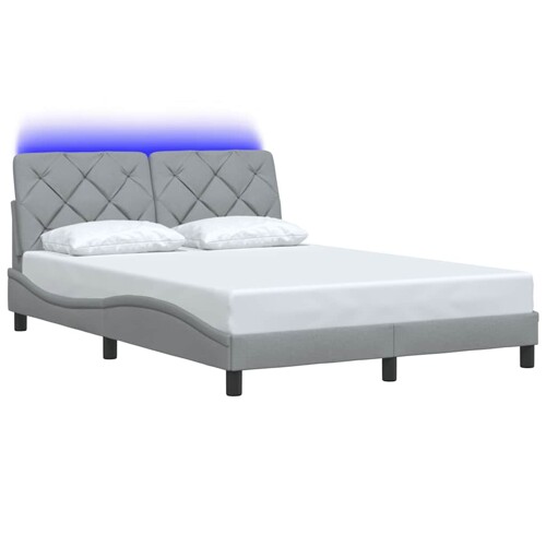 Okvir kreveta s LED-om bez madraca 120 x 200 cm od tkanine - NOVO