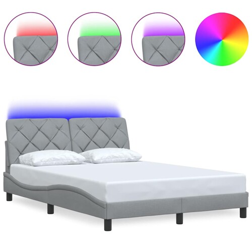 Okvir kreveta s LED-om bez madraca 120 x 200 cm od tkanine - NOVO