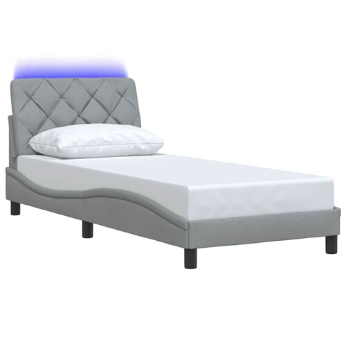 Okvir kreveta s LED-om bez madraca 90x200 cm od tkanine - NOVO