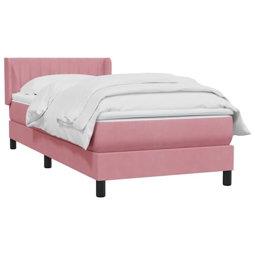 Box spring krevet s madracem ružičasti 80 x 220 cm baršunasti - NOVO