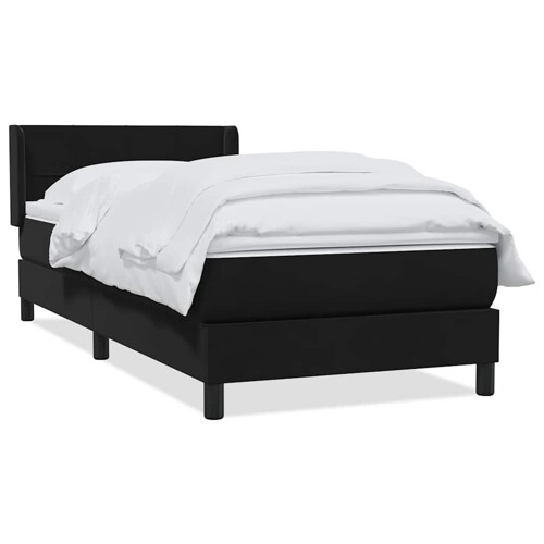 Box spring krevet s madracem crni 80 x 220 cm baršunasti - NOVO