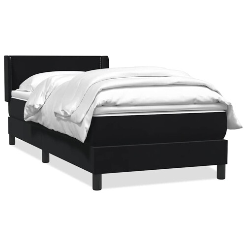 Box spring krevet s madracem crni 80 x 220 cm baršunasti - NOVO