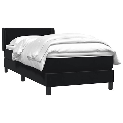 Box Spring krevet s madracem crni 80x210 cm samt - NOVO